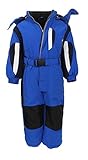 Warmer Kinder Skianzug PM Kinder Outdoor Skianzug Snowboard Unisex Jungen Mädchen Funktionsanzug Hardshell Schneeanzug Winter LC1226, Größe 80, Farbe blau
