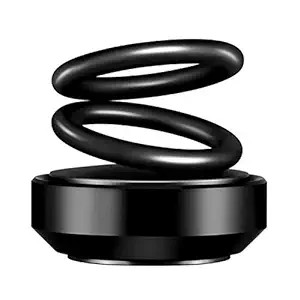 Auto Pearl-Air Freshener for Car Solar Perfume Double Ring Rotating Fragrance (Black)