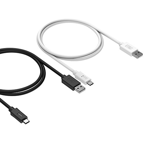 [2 Stück]Tronsmart USB Typ C Kabel 3.3ft USB-C auf USB-A Kabel mit 56k Widerstand für Chromebook Pixel, Google Pixel / Pixel XL, Nexus 5X / 6P, LG G5, HTC 10 und mehr Typ C Geräte(1 x Schwarz, 1 x Weiß ) - 4