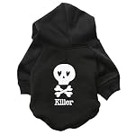 YiJee-Animale-Domestico-Vestiti-Cane-Felpa-con-Cappuccio-Manica-Corta-Modello-del-Cranio-Nero-XS