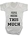 Personalised Name Loves His Or Her Mum This Much Stacked Text Custom Baby Onesie Vest