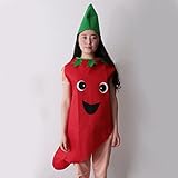 Gazechimp Erwachsene Kostüm Obst Muster - Chilli - 