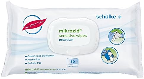 Schulke Mikrozid Sensitive Alcohol Free Premium Wipes - 50 Wipes