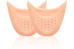 AWOGIPD 2 Coppia Morbido Cotone e Silicone Cuscinetti per Scarpe da Balletto Punte Danza Pad Protezione Piede Balletto sull'avampiede Alleviare Dolore per Adulti e Bambini
