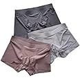 ASJAR Men’s Ultra-Soft Lycra Material | Ice-Silk Men's Short | Underwear | Men's Brief Boxer Multi Color(Pack of 3)
