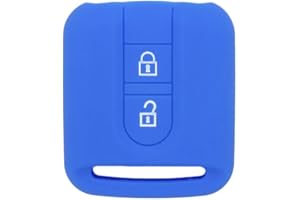 BROVACS Silicone Cover Protector Case Holder Skin Jacket Compatible with NISSAN 2 Button Remote Key Fob CV9502 Deep Blue