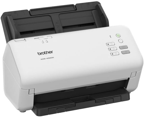 Brother ADS4300N Escáner Profesional de Sobremesa con Conexión a Red Cableada, USB 3.0