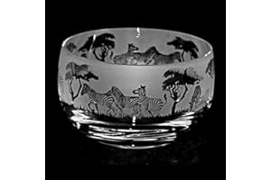 ANIMO GLASS Zebra Small Crystal Bowl
