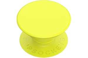 PopSockets PopGrip - Soporte y Agarre para Teléfonos Móviles y Tablets con un Top Intercambiable - Neon Yellow