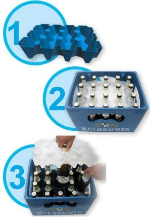Sl-Eisblock Bierkühler Getränkekühler 0,5 Liter Flaschen Bierkastenkühler Made in Germany - 2