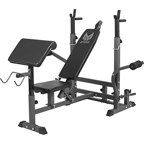 GYRONETICS E-Series Universal Multi-Schrägbank Kraftstation mit Beincurler, Dipper, Bauchtrainer, Curler, Butterflys / Muskeltraining – Hantelbank für Langhantel Kurzhantel Training - 7