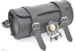ukshopsite Motorcycle Motorbike Genuine Leather Tool Roll Saddle Bag TR1