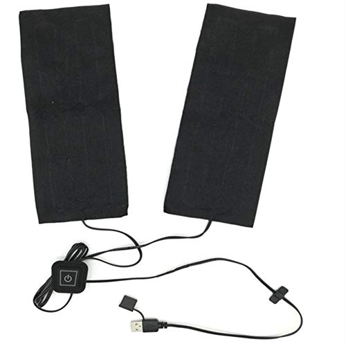 Ksruee 2PCS USB Heizmatte, Heating Cloth Pads Set, Kleidung Elektrische Heizung Tuch 3 Temperatur Einstellschalter Beheizter Film