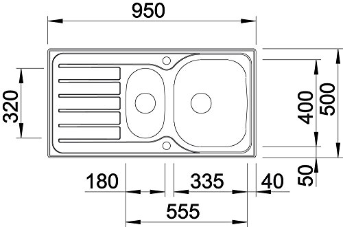 Blanco Lanis 6 S Küchenspüle, Edelstahl Bürstfinish, 516049 - 3