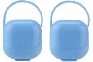 HEALLILY Portaciuccio Scatolina Portatile scatole ciuccio 2 pezzi (blu)