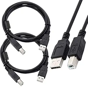 Storite 2 Pack 1M High Speed USB Printer Cable USB 2.0 Type A Male to Type B Male Cable Cord with Filter