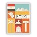 Produktbild 2 x Ägypten Vinyl Aufkleber-Reisen Gepäck # 10120 - 10cm/101mm Wide