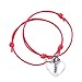Produktbild BESTOYARD Paar Paar Armbänder einstellbar geflochtenes Nylon Liebe Dich Kette herzförmigen Schlüssel Charme (rot)