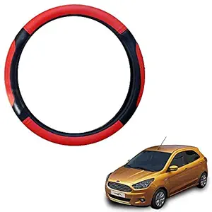 Benjoy Highly Quality Red and Black Car Steering Cover for TATA Manza