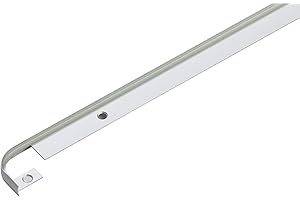 CEZAR Listwa końcowa blat roboczy aluminiowa listwa kuchenna z otworami, wysokość: 28 mm, długość: 0,62 m srebrna