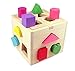 Price comparison product image MXtechnic Shape Color Recognition Intelligence Sorter Wooden 13 Chunky Cube for Fomer Cognitive and Matching Games/Toys for Children Kids Babies