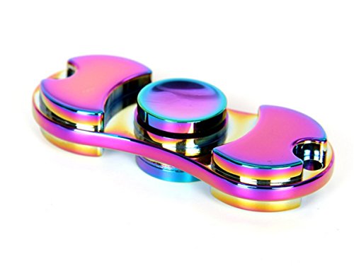 KidsT.C(TM) 1*Colourful Aluminum Alloy Hand Spinner EDC Fidget Toy Stress Reducer High Speed Precision Made Bearing ADHD Focus Anxiety Relief Toys