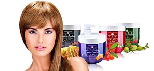 Leganza Haar Creme Maske mit Keratin für Dünne Beschädigte und Empfindliche Haare - 3