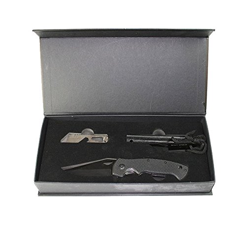 Tactical G8DS® Messer-Set SURVIVE Taschenmesser, Feuerstein, Multitool Armband Outdoor Festival