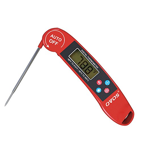 OVOS Neues Design Elektronische Reden Eigenschaft Thermometer Mit Instant Lesen Sie LCD-Schirm Am für Lebensmittel Fleisch Grill Milch Und Badewasser