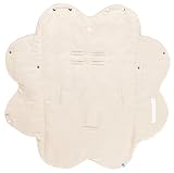 Wallaboo Einschlagdecke Heart für Babyschale, Autokindersitz, für Kinderwagen, Buggy, Babybett, Schönen Blumenform, Veloursleder und Baumwolle - 9