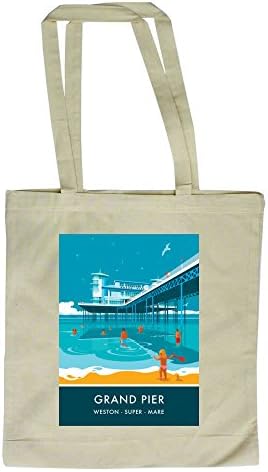 Star Editions Stephen Millership Grand Pier, Weston-Super-Mare Print Tote Bag, Multi-Colour