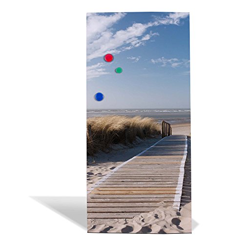 banjado – Design Magnetwand Memoboard 37x78cm Pinnwand Magnettafel mit Motiv Dünen - 4