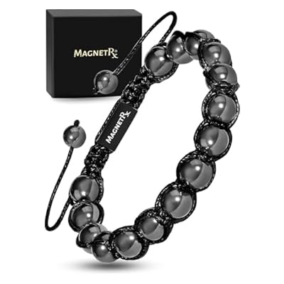 Magnetrx® Magnetic Hematite Bracelet – Max Strength Magnetic Stones – Beaded Magnetic Bracelets For Men And Women (bali 8mm Bead)