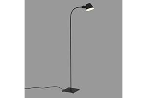 BRILONER - Lampa podłogowa elastyczna, lampa podłogowa regulowana, przełącznik, 1x gniazdo E27 maks. 10 W, z kablem, czarna, 152 cm