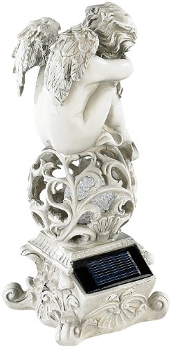 Lunartec Gartendekoration „Träumender Engel“ mit Solar-LED-Beleuchtung - 4