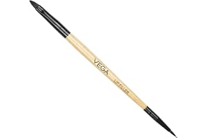 VEGA 2 in 1 Mini Makeup Brush with Lip Filler & Lip Liner, (DMB-03) - Wooden