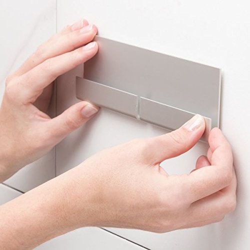 mDesign Duschkorb selbstklebend – praktische Duschablage – ohne Bohren zu montieren – Duschkörbe aus Aluminium in gebürsteter Nickel-Optik – perfekt für Ihr Duschzubehör - 6