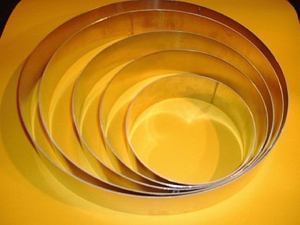 Tortenringe, 3-tlg. Set zu Hochzeitstortenständer, 18-24-30cm Ø