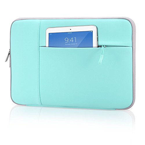 ivencase® stoßfest Neopren Laptop Tasche Hülle Beutel Für 13,3 Zoll Laptop / Notebook Computer / 12,9 Zoll iPad Pro / MacBook Air 13 / MacBook Pro 13.3 / Pro Retina Teal-Gray - 4