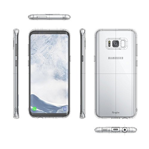 Funda Samsung Galaxy S8 Plus 2017  Ringke  AIR  Ligera como el aire  Carcasa protectora resistente a los ara  azos de TPU transparente ligera y fina - Transparente Clear