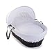 Clair de Lune Vintage Charcoal Wicker Moses Basket (White)