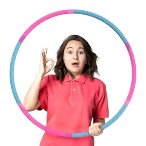 The Toyagator Hula Hoop for Kids, Pink & Blue 6 Section Premium Quality Fitness Hoola Hoops Toy, Detachable & Size Adjustable Suitable for Fun Exercise, Dance, Girls, Boys & Pet Training.