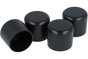 Gleitgut 4 x fotkåpor runda rörkåpor svarta stolkåpor ändkåpor för runda rör (25 mm)