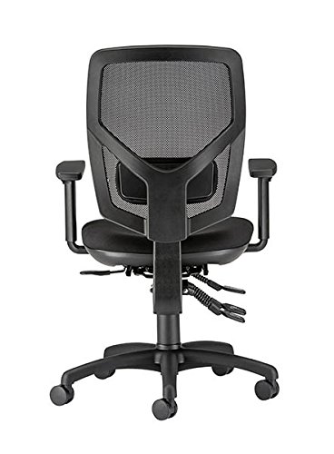 Chairs For Offices 1508HABK Mesh Back Heavy Duty Ergonomic Chair Seat Slide Lumbar Pump Arms Black Seat Made in UK Factory Free 3 day Delivery