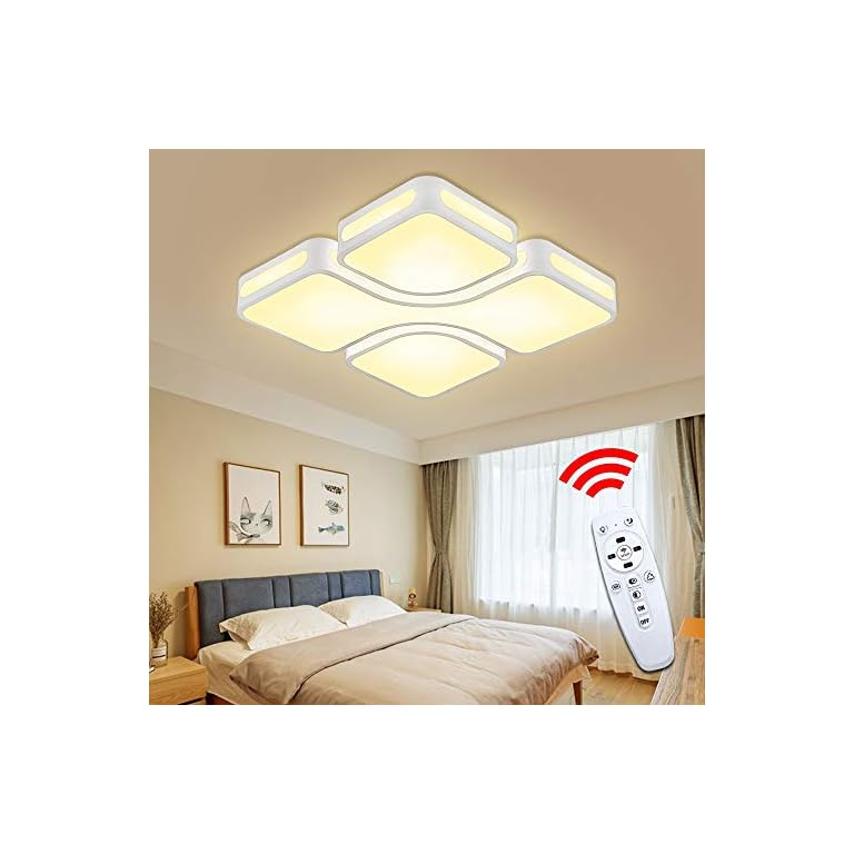 Froadp 88W Dimmbar LED Deckenleuchte Einfach Gestalten 8-Formige Acryl