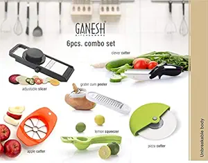 Ganesh Plastic Cutter Combo, 6-Pieces, Multicolour