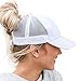 Produktbild Baseball Cap,Binggong Mode Frauen Männer Einstellbare Baseballmütze Hysteresenhut Hip-Hop Tennis Bequem Mesh Cap Schatten Schachtelhalm Kappe (54~62cm, Weiß)