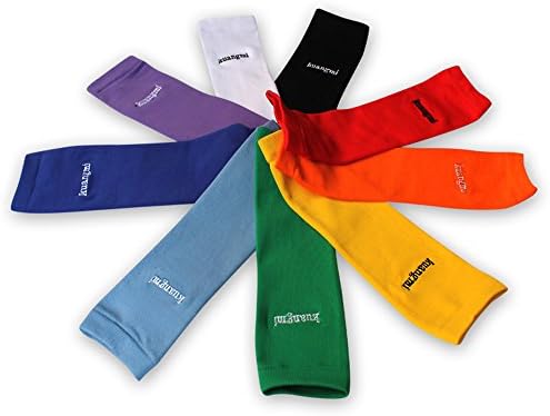 Tofern Lengthen Breathable Multicolor Long Elbow Brace Sleeves Elbow Support for Tennis Basketball Sports (Sold as 1 pair) - Orange