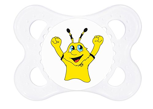MAM 67548500 – Schnuller, Bundesliga, Football „Borussia Dortmund“ 0-6 Monate, Silikon, Doppelpack - 2