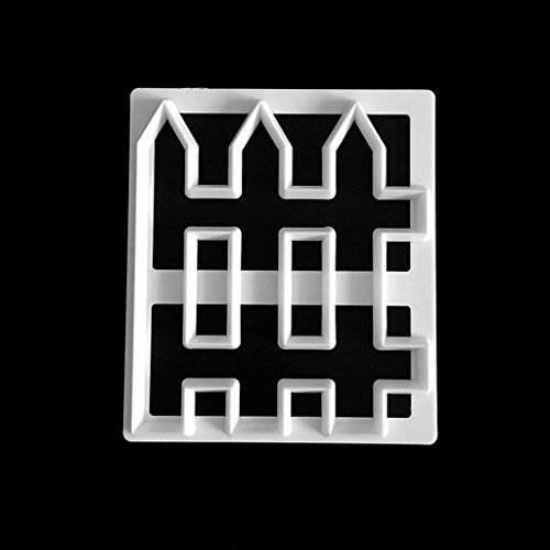 MagiDeal Backen Keks Ausstecher – Set aus Plastik Ausstechformen Backen Fondant Cookies, Tortendekorationen – 1pcs Mini-Zaun, 7.2×8.3cm - 9